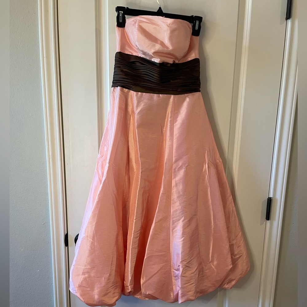 Rodney Pink Bill Levkoff Brides made dress